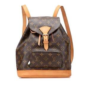 LOUIS VUITTON Brown Monogram Leather Backpack